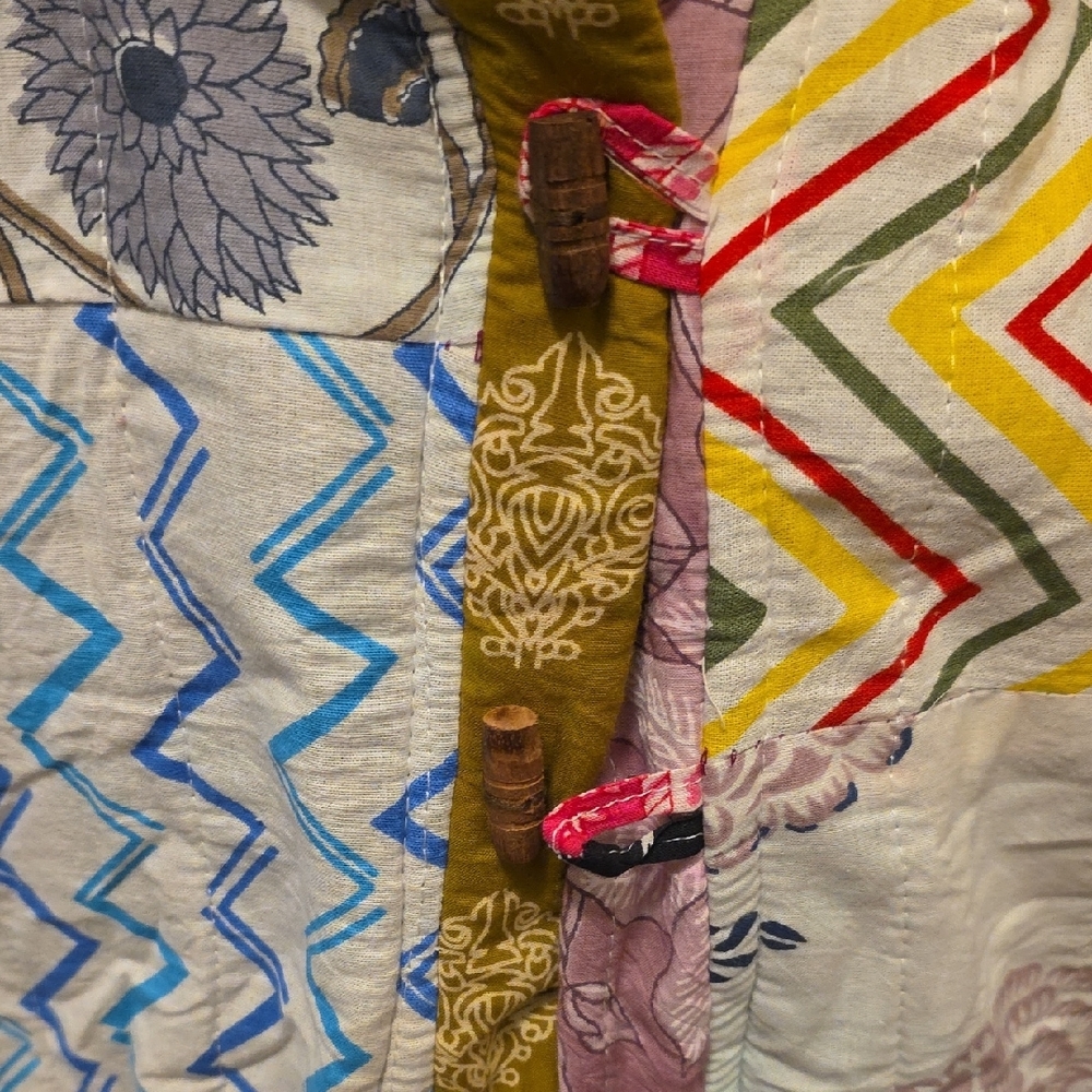 Ashley Taylor Multicolor Patchwork Toggle Jacket … - image 4